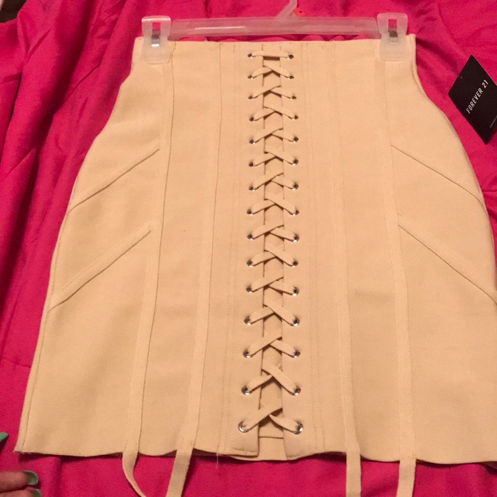 Cream skirt